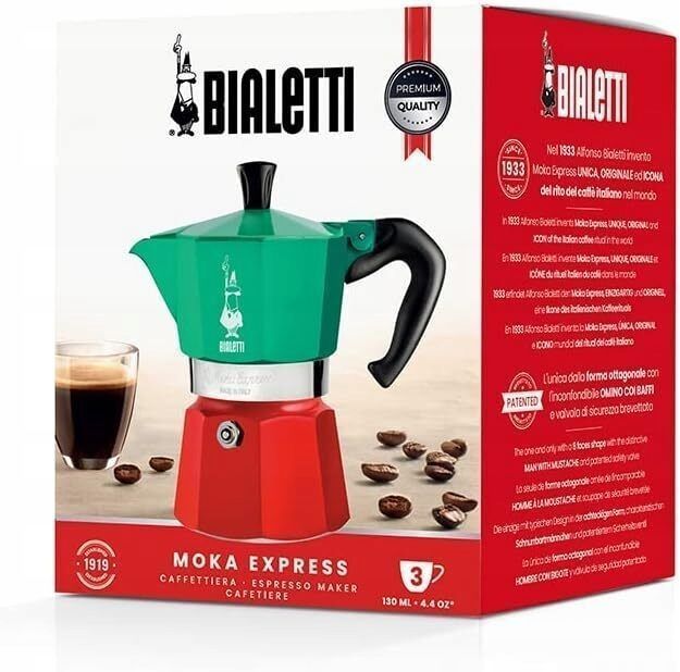 EKSKLUZYWNA Kawiarka zaparzacz MOKA 3 fil ITALIA 130ml BIALETTI
