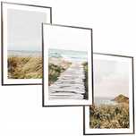 50x40 obrazy w ramie plakaty ramka MORZE TRAWA FALE NATURA BOHO