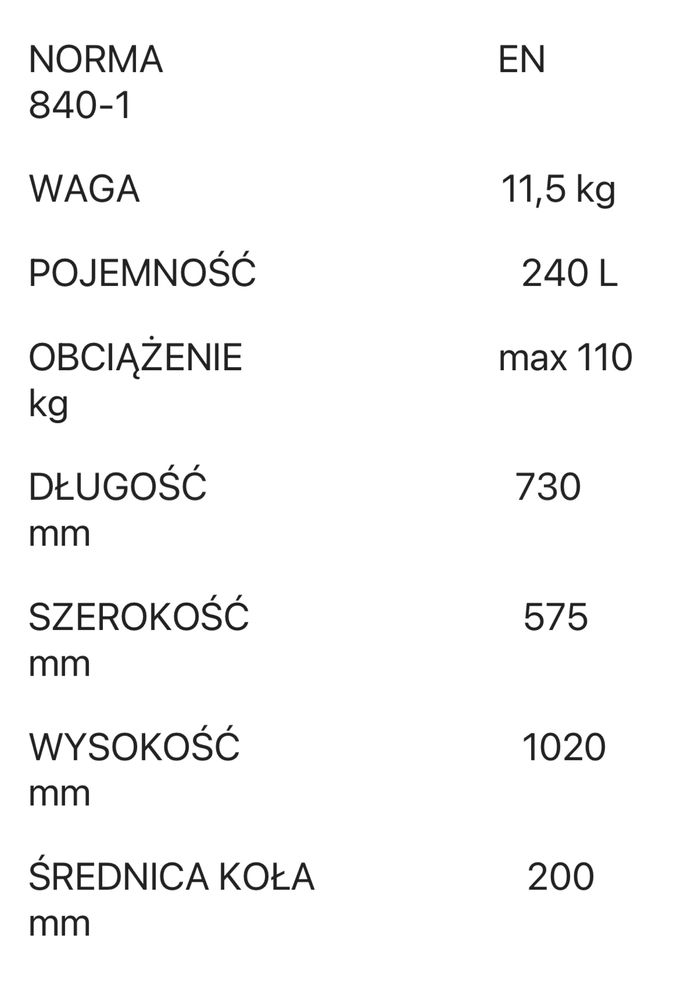 Kosz 240 L pojemnik na odpady zielony JESTIC Polski producent