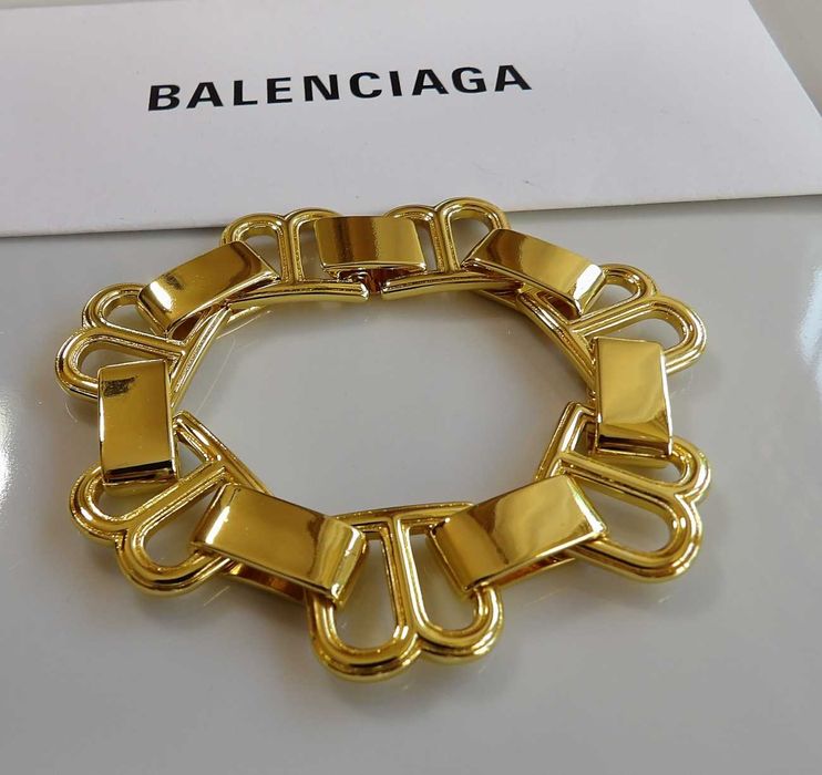 Bransoletka pozłacana B Balenciaga