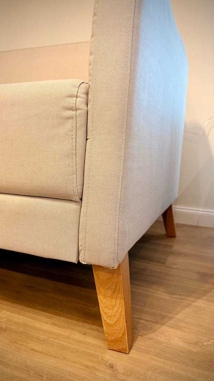Kanapa / Sofa 3-osobowa, beżowa, IKEA, LINANÄS