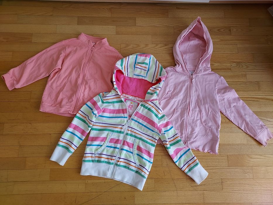 Bluza Next 3 sztuki zestaw 104 biała różowa