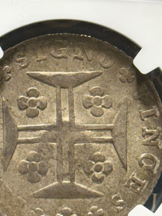 Moeda 400 Reis NGC CARIMBO GP