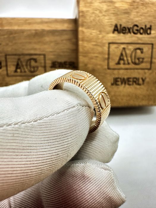 Золотое кольцо cartier 585 весом 6,52 грамма