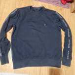 Tommy Hilfiger bluza granatowa sweter logowany na rękawach r. L