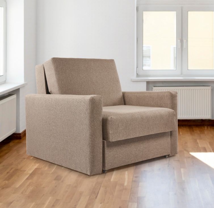 Nowa Sofa amerynkanka 1 osobowa z funkcja spania bezowa