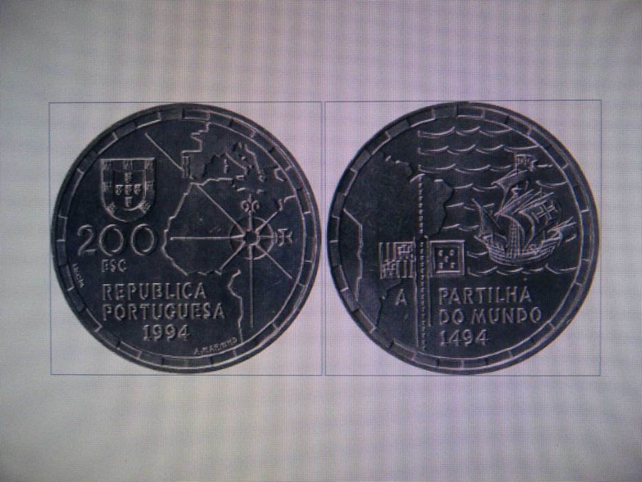 Moedas Comemorativas Descobrimentos Terras Mares Tordesilhas América