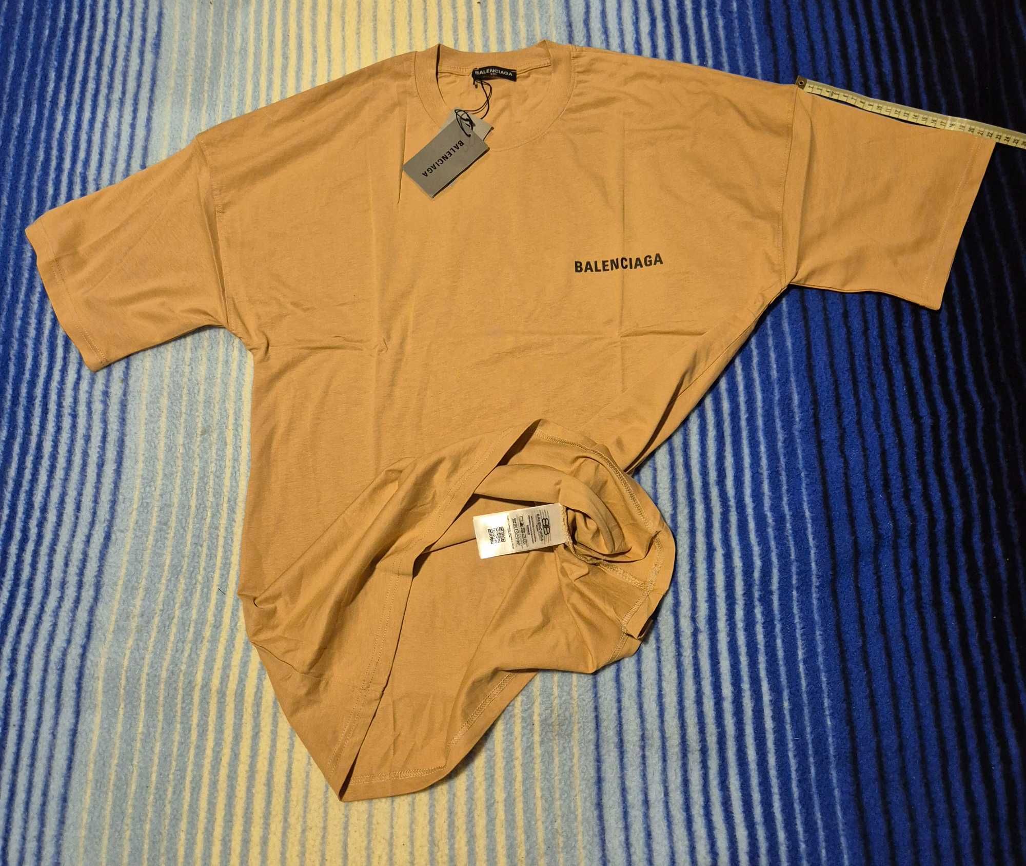Nowa beżowa koszulka tshirt krótki rekaw Balenciaga Paris OVERSIZE XXL