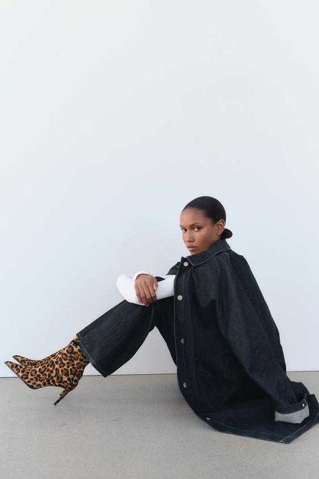 Botins estampados da Zara em pele