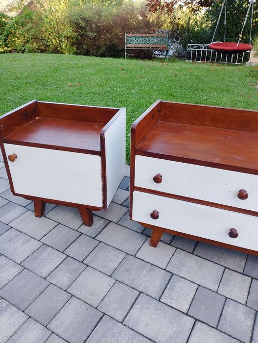 Stary drewniany zestaw