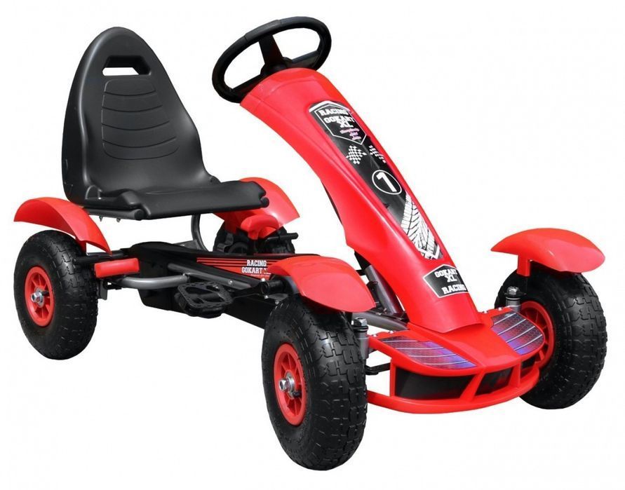 Duży Gokart Pompowane Koła Czerwony