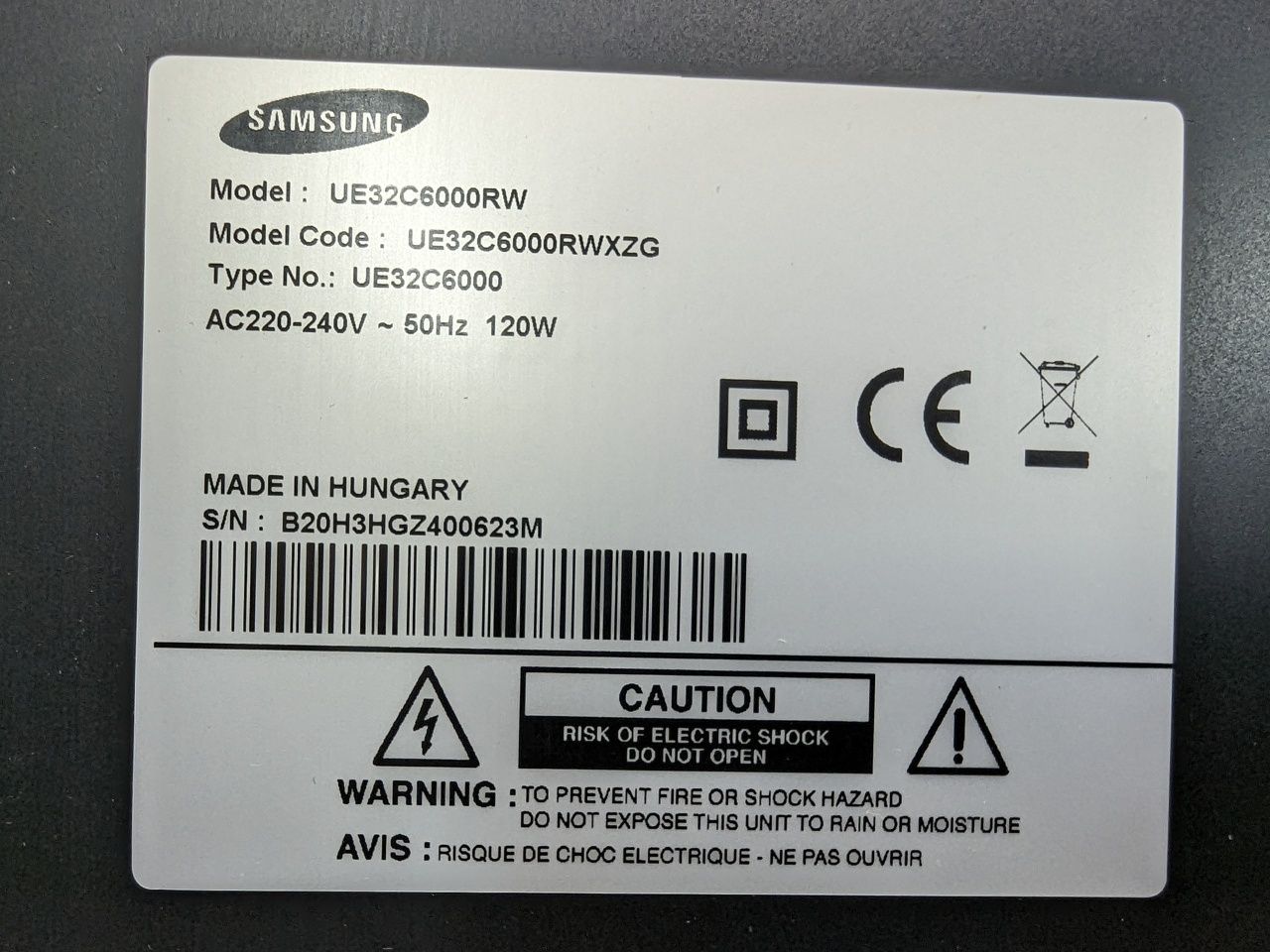 Samsung UE-32C6000 FullHD 100Hz