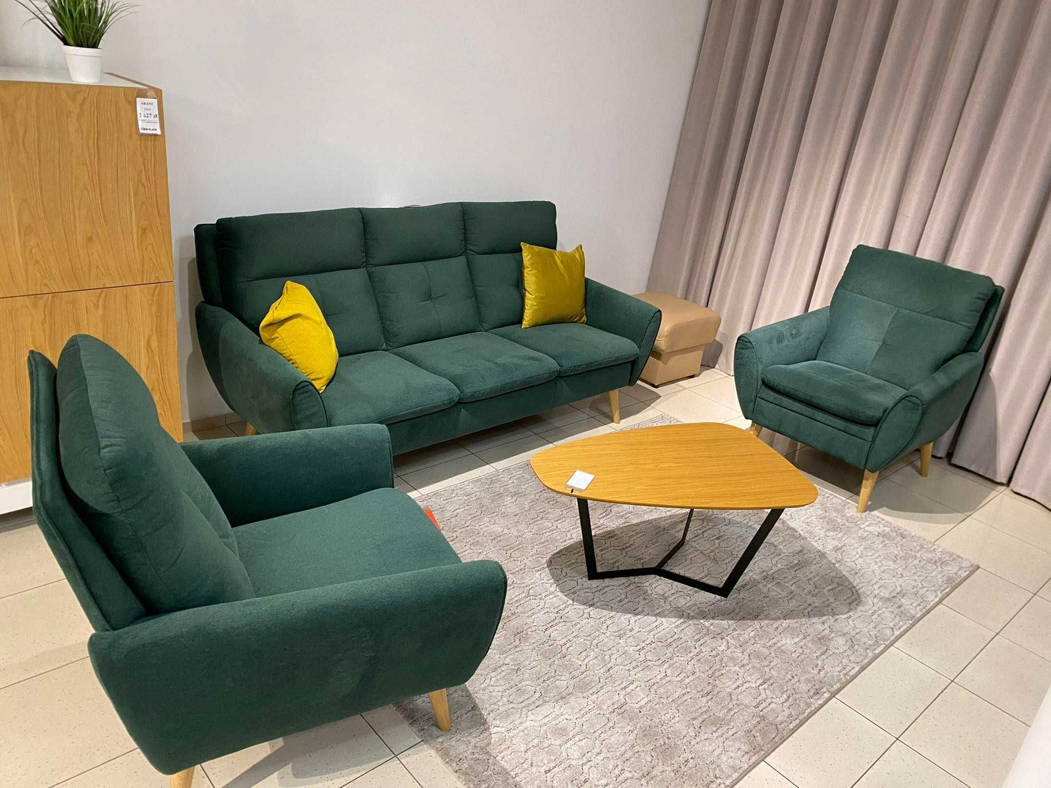 Komplet wypoczynkowy Goldi 3+1+1 - tkanina PREMIUM