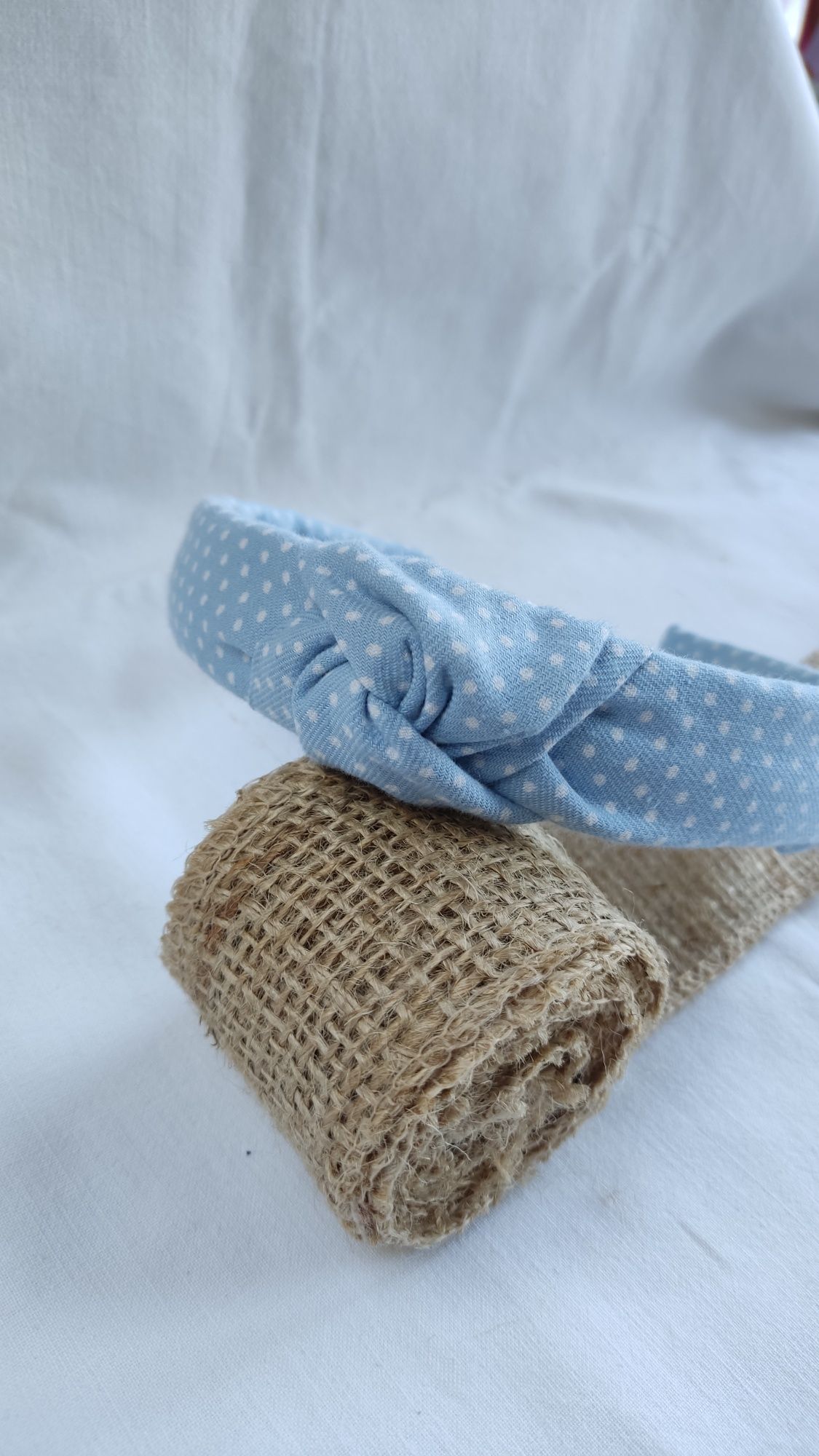Opaska handmade szyta z materiałów z odzysku
