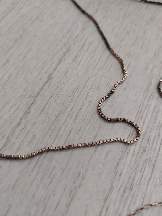 Pakiet starych srebrnych łańcuszków z czasów PRL