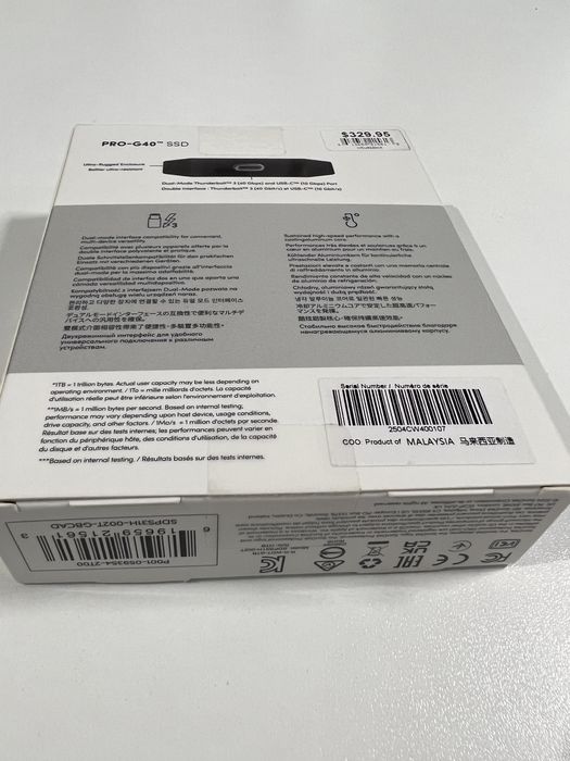 12600 -> Зовнішній SSD SanDisk Professional PRO-G40 2Tb