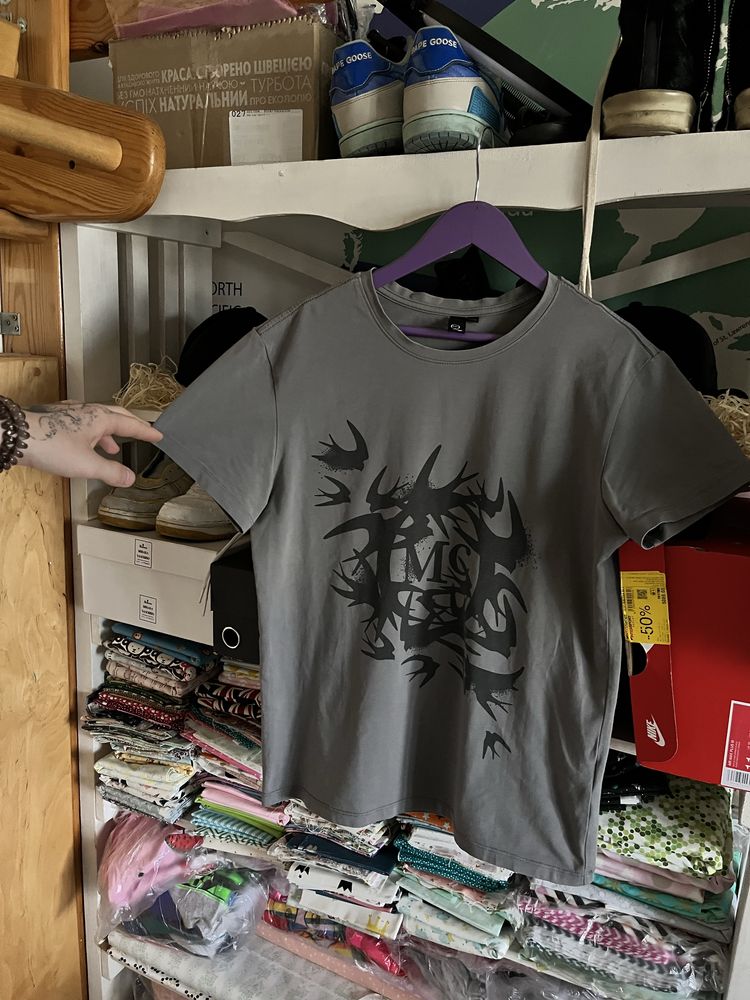 alexander mcqueen&stussy футболка MQ оригинал винтаж маквин тишка реп