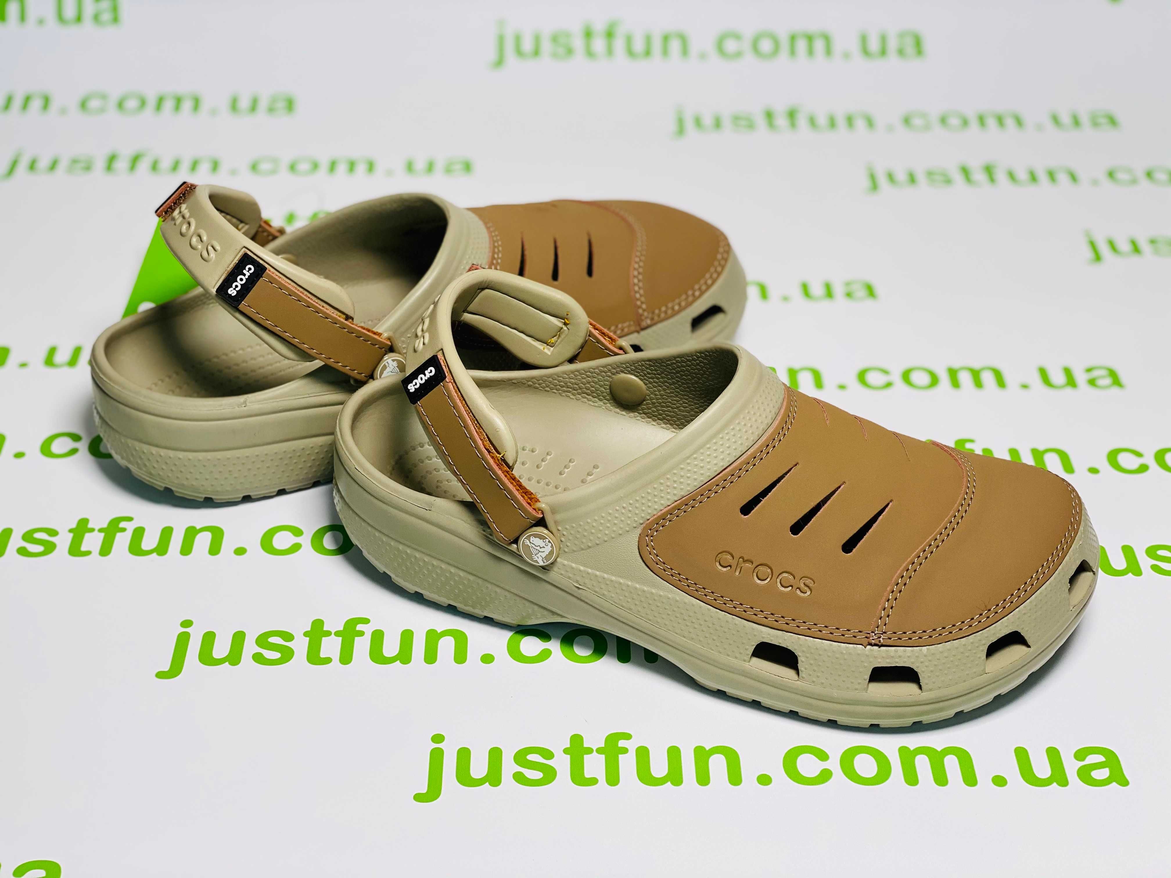 Crocs Yukon Vista Leather Clogs Khaki 40-44мужские кроксы Хаки