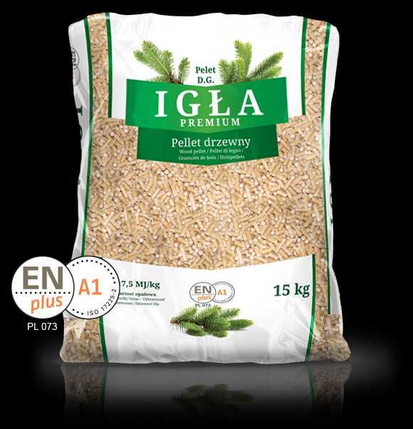 Pellet premium drzewny iglasty sosnowy kuzio tartak olczyk a1 enplus