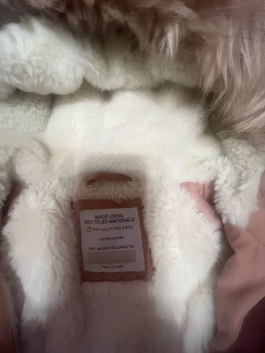 Primark cares парка для дівчинки  колір пудра в ідеальному стані