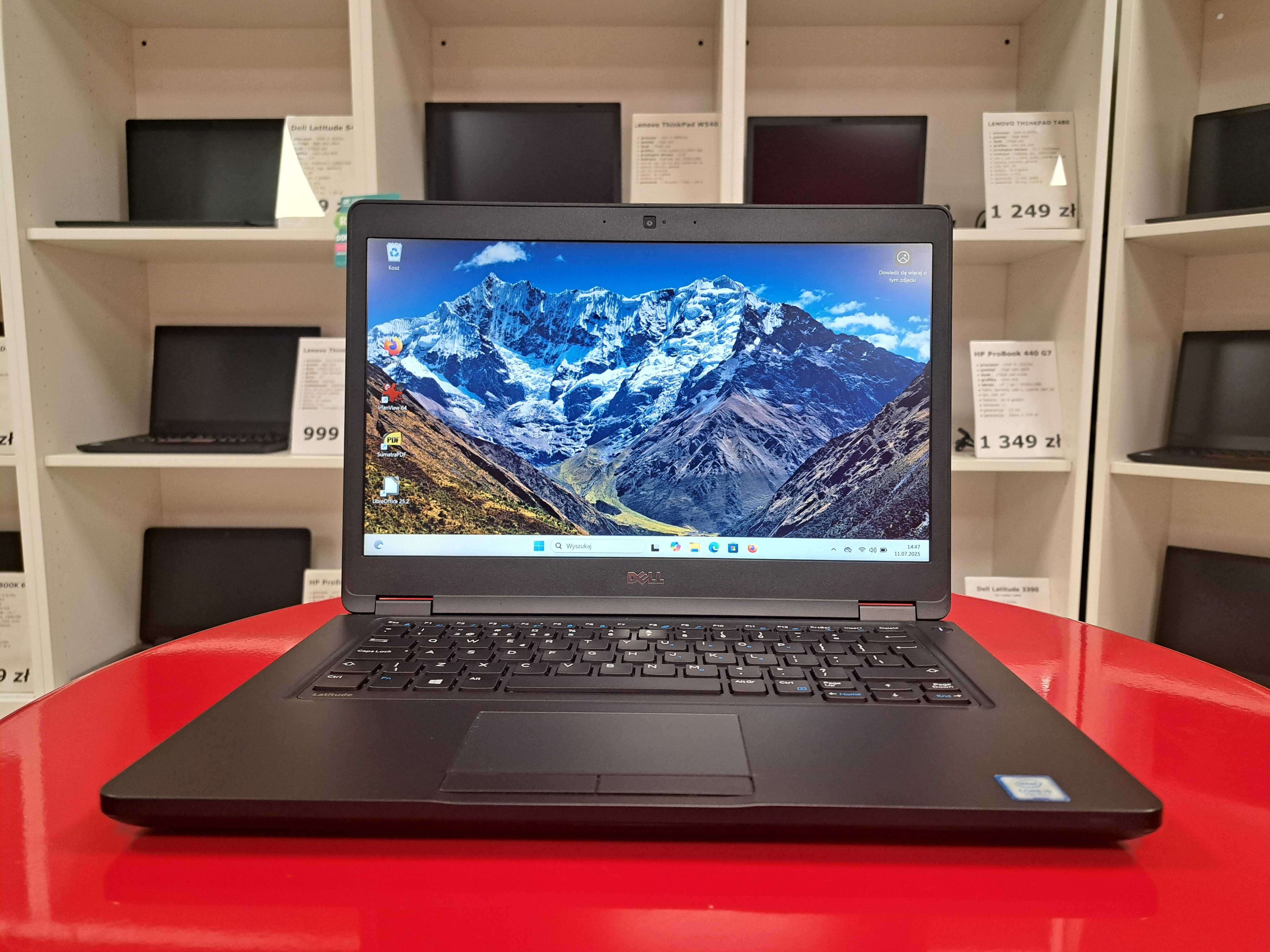 Laptop A-Klasa 14" Dell Latitude 5480 i5 16GB Win11 256SSD Kamera HDMI