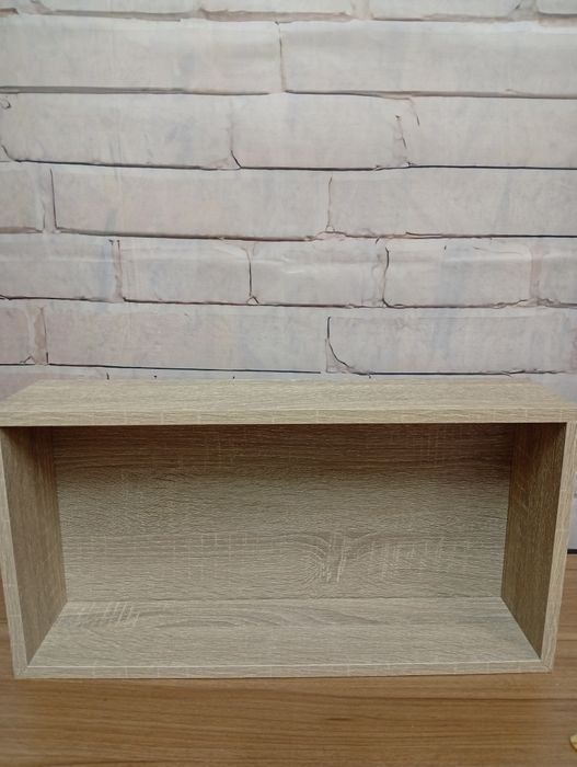 Zestaw 3 półek ściennych jasnobrązowych