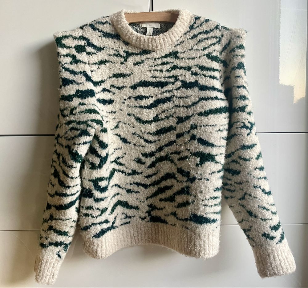 Arcyciepły i miły miękki wełniany sweter 36/38 bdb