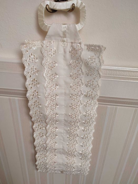 Obniżka-Retro vintage etui uchwyt na papier toaletowy materiał koronka