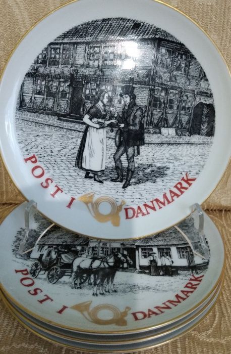 4 фарфоровые настенные тарелки (Дания, Копенгаген)
