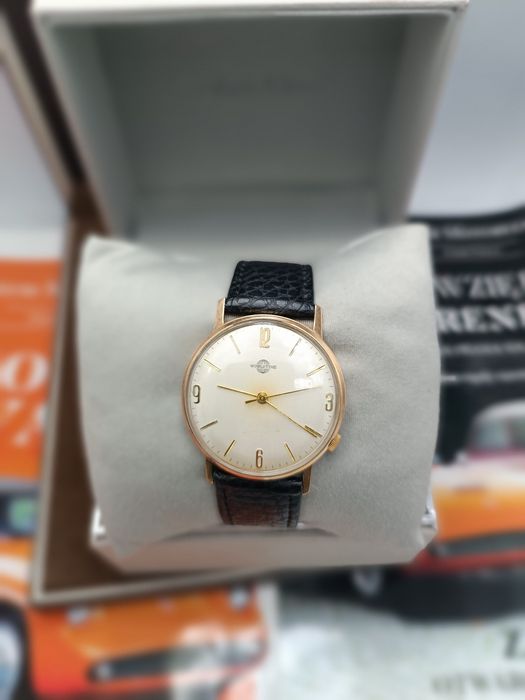 Zegarek  męski worldtime elektra  glasihite pozłacany unikat