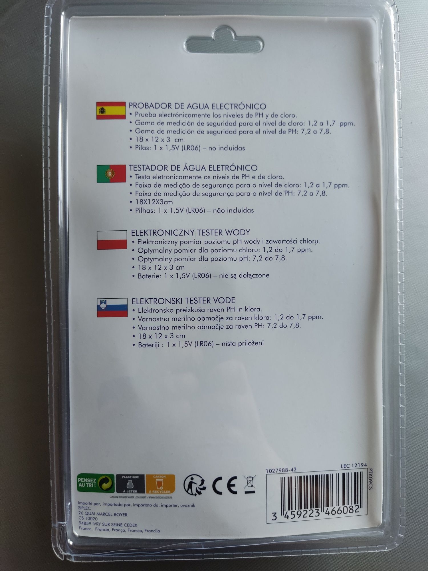 Medidor eletronico de qualidade da água pH e cloro piscina