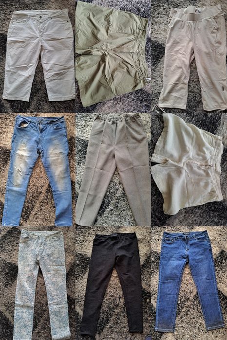 Zestaw duzych spodni damskich mega paka rozmiar 42-44 xxl xxxl,