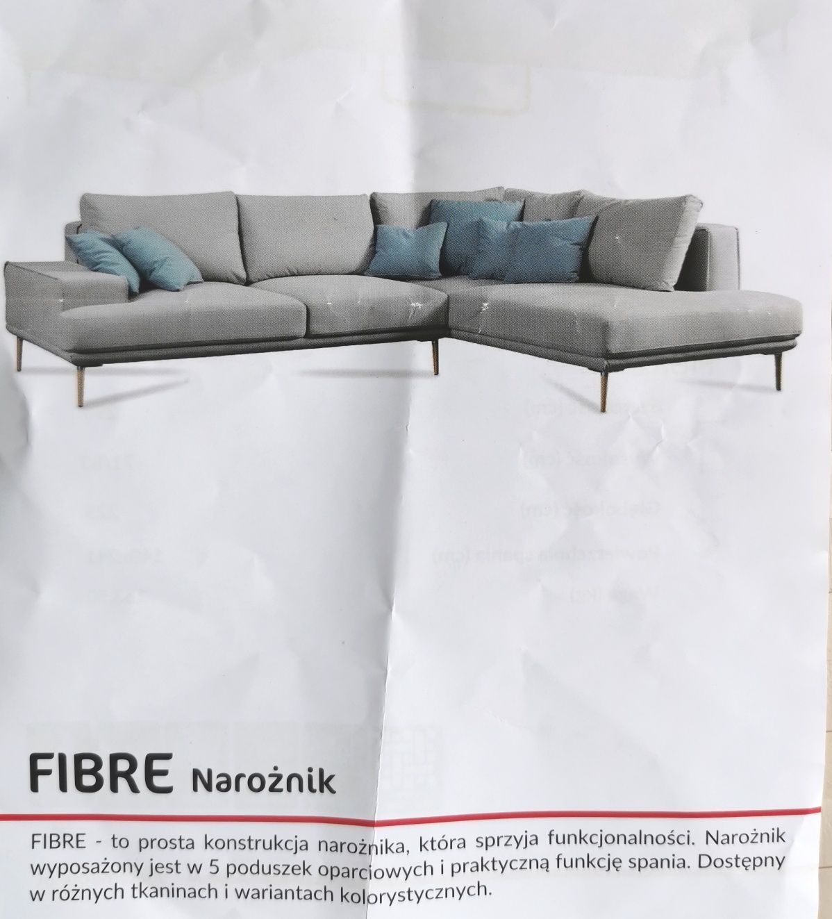 Narożnik duży wygodny z funkcją spania