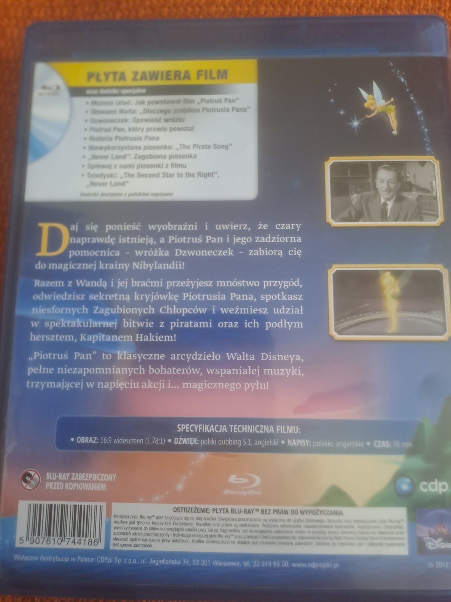 Piotruś Pan- Blu-Ray stan idealny