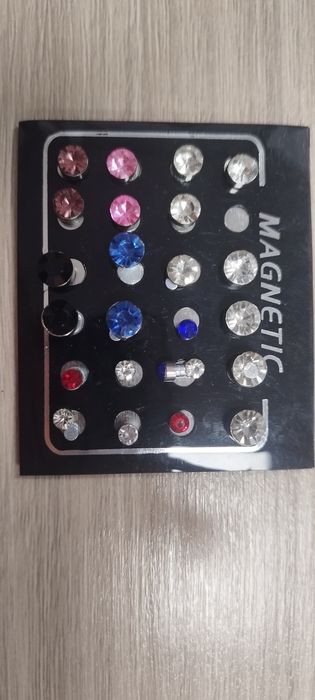 Kolczyki na magnes, zestaw