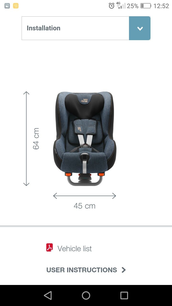 Cadeira de carro Britax Romer 9-25 KG