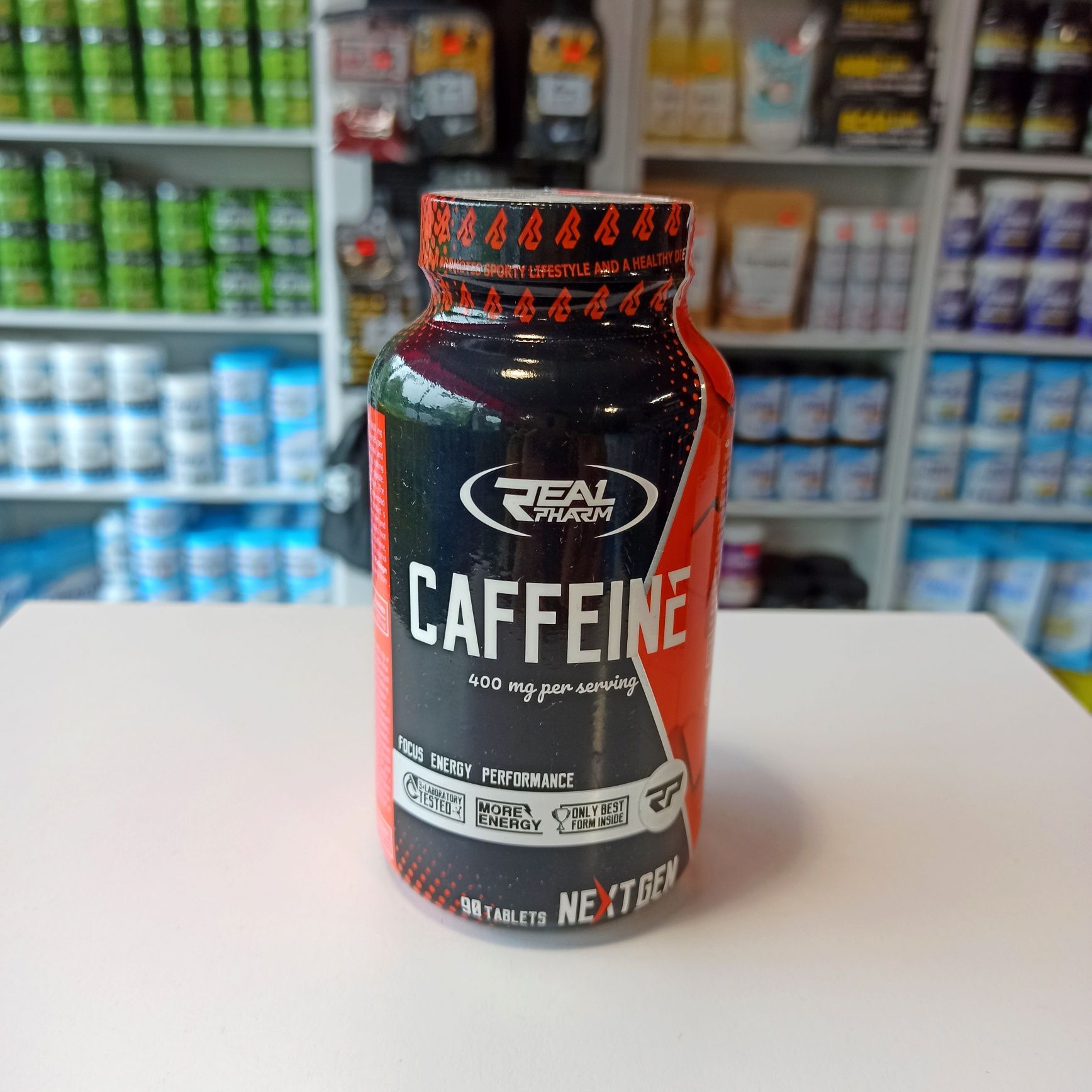 Real Pharm Caffeine 90tab Kofeina 200mg Suplementy Sklep