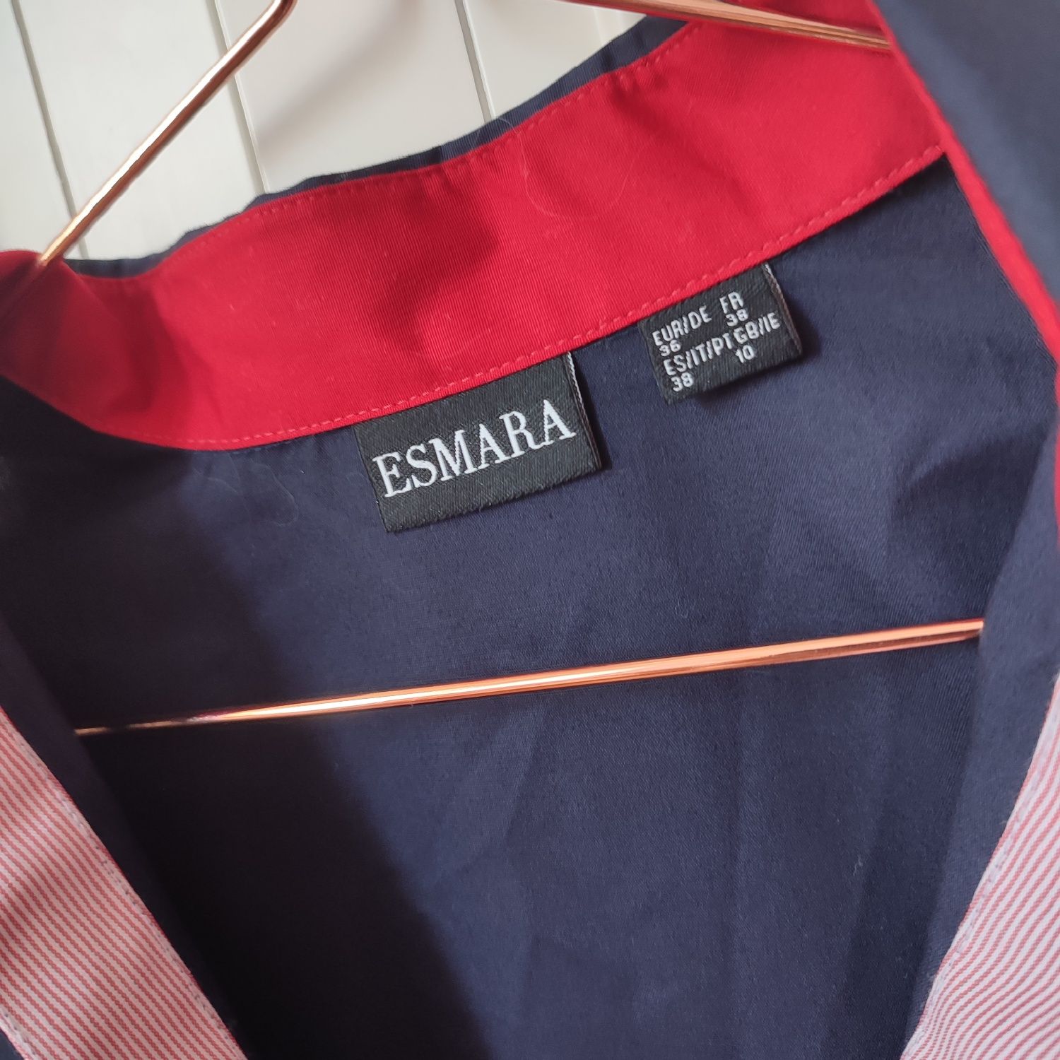 Koszula Esmara 36 S granatowa czerwień bawełna