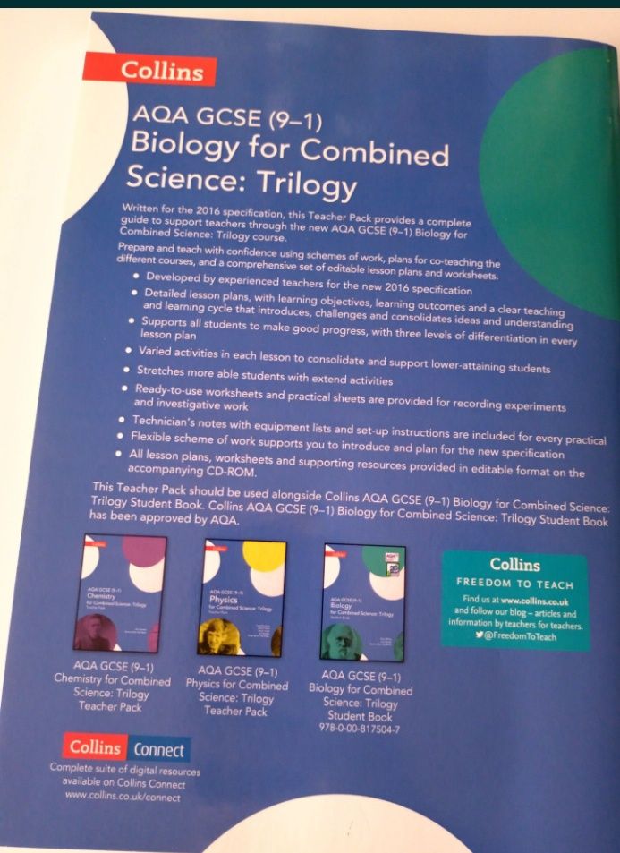 GCSE Science 9-1 - AQA GCSE Combined Science: Trilogy 9-1 Teacher Pack