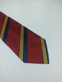 Pierre Cardin czerwony jedwabny krawat w paski maj85