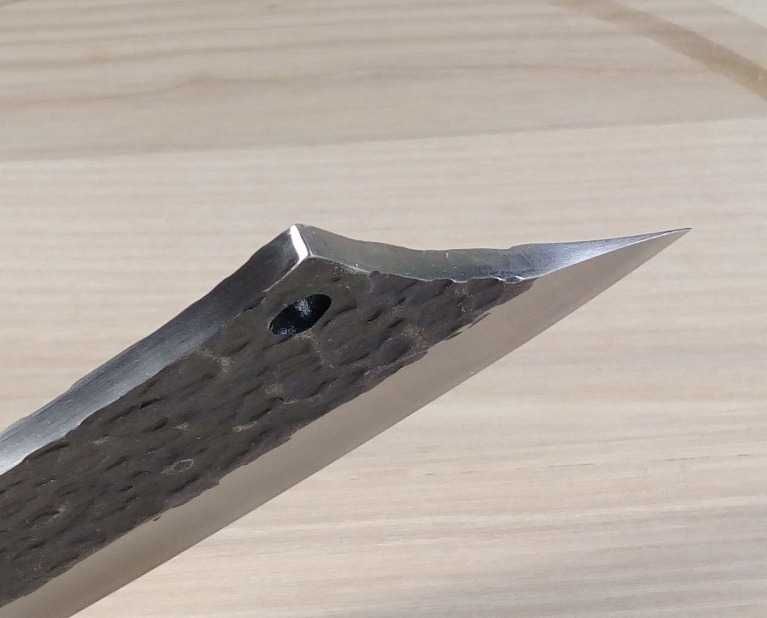 Кованый многофункциональный нож-топорик ручной работы фултанг с чехо