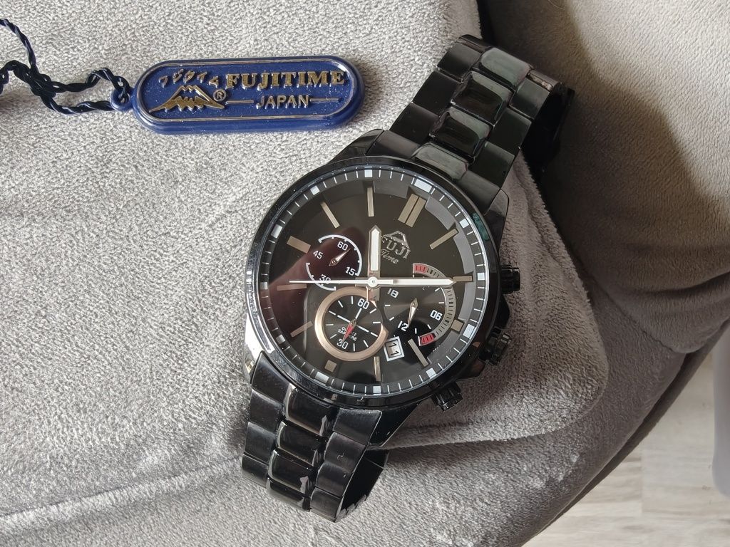 Zegarek FujiTime M7104Q Black - Chronograf, 10atm, sapphire.