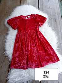 Czerwona sukienka rozmiar 134
