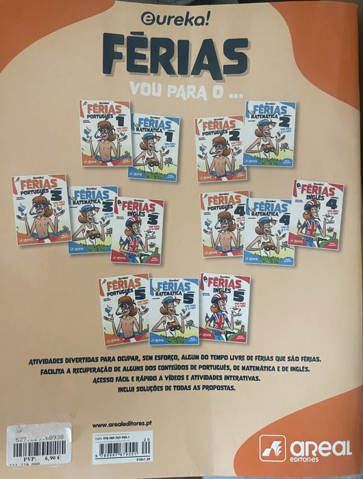Pack de 4 livros exercicios Porto Editora e Eureka (1o, 2o e 4o ano)
