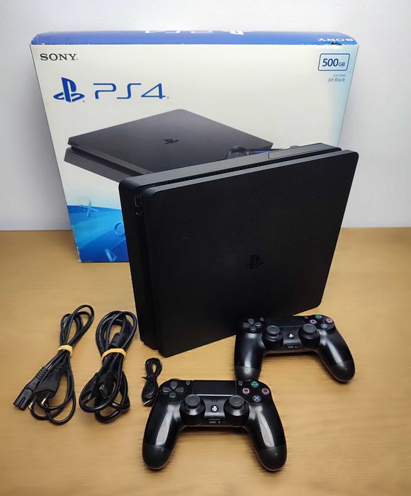 Konsola Playstation 4 Slim 500 GB 2 Pady Karton Gwarancja - Komplet