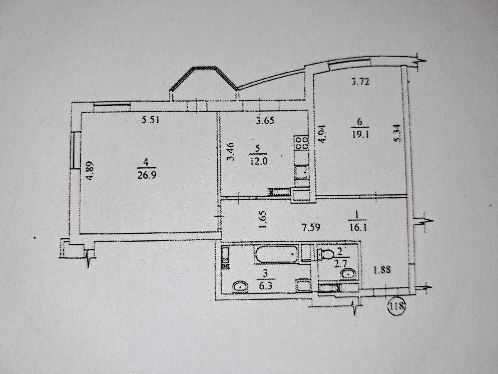 Продам 2х-кімнатну квартиру