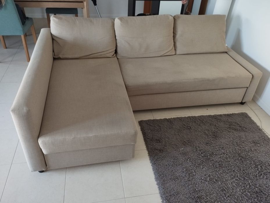 Sofá-cama c/ chaise longue Friheten IKEA