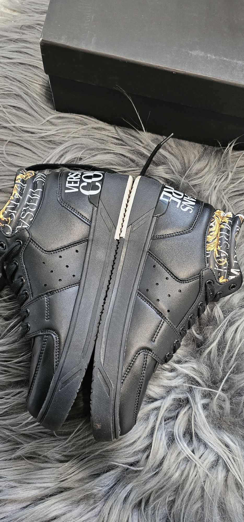 Buty versace jeans couture czarne Rozmiar 41 sneakersy skóra