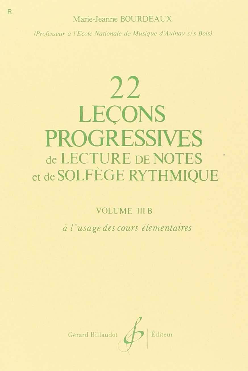 Marie-Jeanne Bordeaux 22 Lecons Progressives de Lecture de Vol.IIIB