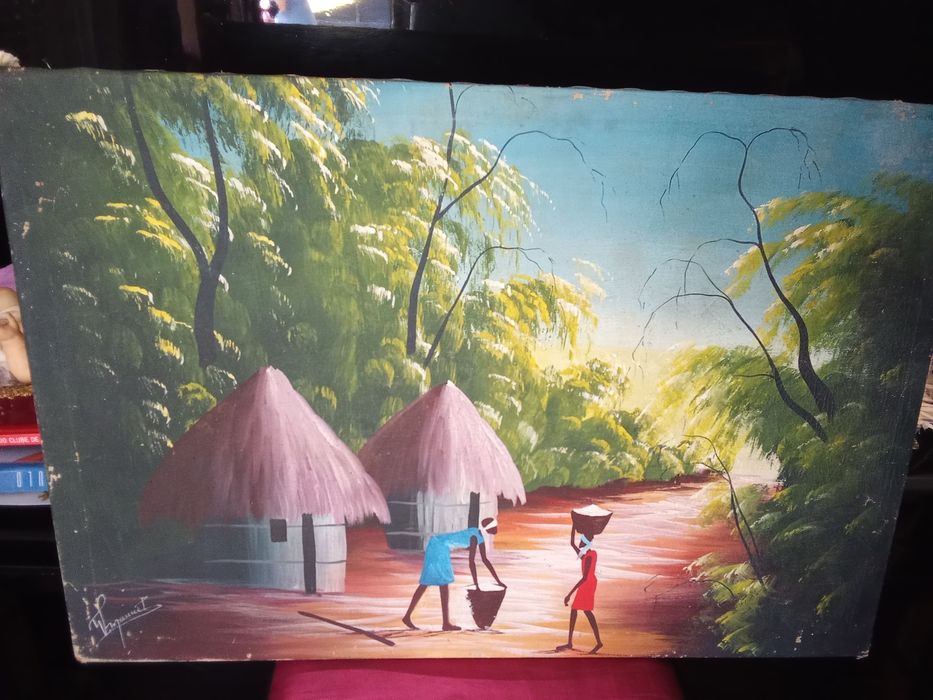 PINTURAS Africanas Em Tela. Com 4 Fotos.